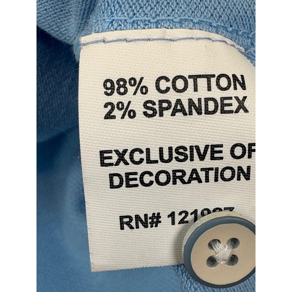 Johnnie-O Hangin Out Polo Shirt Mens XL Light Blue Short Sleeve Cotton Blend - Picture 4 of 7